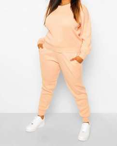 ชุดเซ็ตเสื้อฮู้ดคุณภาพดี กางเกงวอร์มเข้าชุด ปักลายทันสมัยสำหรับผู้หญิง ฤดูใบไม้ผลิ/ฤดูหนาว ปี 2026 ผ้าหนานุ่ม - Product Image 3