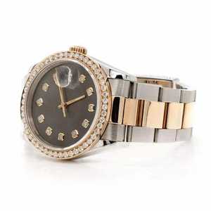 Luxury Moissanite Diamond Watch Black Dial Two Tone Gold Silver <b>Automatic</b> Mechanical Stainless Steel Wristwatch - Product Image 2