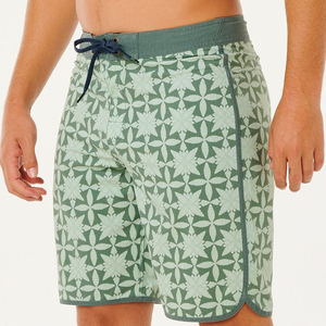 Short de bain décontracté pour homme à imprimé géométrique, séchage rapide, taille mi-haute avec cordon de serrage - Product Image 5