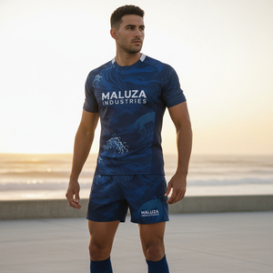 Wholesale Rugby Uniform Custom Team Wear High Performance Durable Sublimation Rugby Jersey Matching Shorts Set Factory Price - Product Image 6