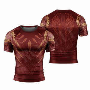 เสื้อรัดรูปคุณภาพสูง ขายดี 100% แขนสั้น สำหรับ MMA BJJ เล่นเซิร์ฟ ออกกำลังกาย ป้องกันรังสียูวี เสื้อคาราเต้ ผู้ชาย - Product Image 2