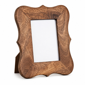Creative Solid Wood Photo <b>Frame</b> with Carved Geometric Chevron Pattern Tabletop <b>Picture</b> Holder for Home Decor Carved Photo <b>Frames</b> - Product Image 4