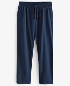 Pantalon décontracté pour femme de qualité supérieure, bleu marine, en tricot extensible respirant, couleur unie, taille élastique avec cordon de serrage, toutes saisons, taille basse - Product Image 4