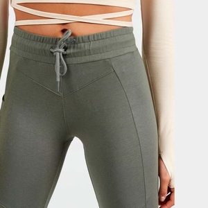 Autumn Contrast Waist Band Women Athletic Joggers Quick Dry Fitted High Stretch Workout Soft Material Women Jogger Pant - Product Image 5