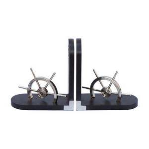 Serre-livres écologiques en aluminium plaqué argent, conçus pour une présentation artistique des livres et une décoration luxueuse pour le bureau à domicile - Product Image 5