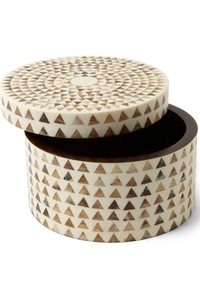 Resin Inlay Jewelry Organizer Box Floral Marble Storage <b>Case</b> with Lid for Dresser <b>Vanity</b> Tabletop - Product Image 3