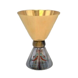 ถ้วยศักดิ์สิทธิ์ดีไซน์เรียบหรู สีเงิน สีทอง ทำด้วยมือจากทองเหลืองคุณภาพสูง อุปกรณ์สำหรับโบสถ์ ใช้เป็นของขวัญได้ - Product Image 1