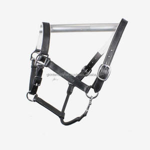 Licol de cheval en cuir solide et souple Boucles solides en laiton massif avec coins arrondis Rembourrage doux au nez et à la muserolle - Product Image 5