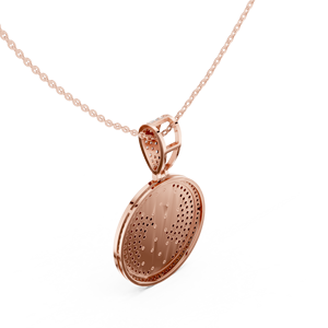 14K Rose Gold Lab Grown Diamond Luxury Round Dollar <b>Sign</b> Diamond Pendant Necklace in Rose Gold Iced Out Money Symbol Pendant - Product Image 4
