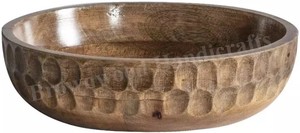 Grand bol en bois avec un élégant design sculpté pour la décoration et l'utilisation de cadeaux Approvisionnement direct en usine au prix de gros Top vente - Product Image 6