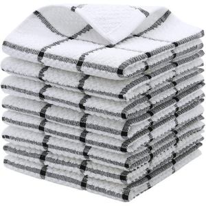 Woven Striped Square <b>Kitchen</b> Cloth Cotton Blend Quick Dry Durable Absorbent - Product Image 5