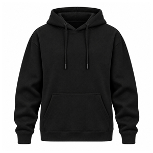 <b>Womens</b> <b>Plain</b> <b>Black</b> <b>Hoodie</b> with Kangaroo Pocket Relaxed Fit Long Sleeve Pullover Sweatshirt for Daily Casual Streetwear Wholesale - Product Image 1