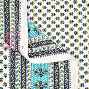 KHATI HOUSE Handmade Printed Knitted Traditional Cotton <b>Quilt</b> <b>Single</b> Bed Size 85 X 55 Inches Lightweight All-Season Home Decor - Product Image 5