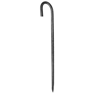Picchetti per Armature Resistenti da 16 Pollici con Gancio a J da 0,4 Pollici, Ancoraggi a Terra in Acciaio Zincato con Punta a Scalpello, Resistenti alla Ruggine - Product Image 6