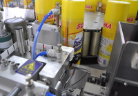 Machine d'étiquetage automatique pneumatique de haute qualité pour aérosols, applicateur de pompe, tuyau rouge, collant, produits chimiques, plastique, PLC