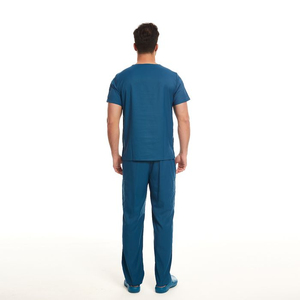 OEM Men Medical Scrub Uniform Cotton Worsted Fabric <b>Doctor</b> <b>Set</b> Custom Hospital Clothing Design Mens Scrub Suits Customized - Product Image 2
