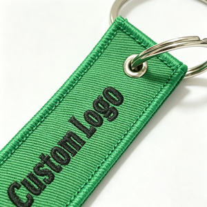 Llavero de Tela Bordado con Logotipo Personalizado, Etiqueta de Equipaje Promocional, Anillo para Llaves de Viaje, Estilo Aerolínea, Regalo Empresarial - Product Image 3