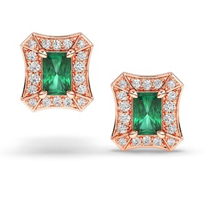 Pendientes de Diamantes Naturales en Oro de 18K, Pendientes de Diamantes en Oro de 10K, 14K, Platino, Plata, Corte Radiante, Joyería Fina, Regalo para Mujer - Product Image 5