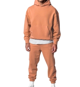 Men Cotton Tracksuit <b>Hoodie</b> Jogger Set Breathable Casual Sportswear Custom Logo Winter Sweatshirt Pants - Product Image 1