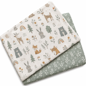 Factory Wholesale <b>Cute</b> Pattern Baby Bed Sheet Fabric Woven Infants Cotton with Animals Flower Printing Blackout Feature - Product Image 4