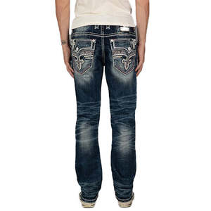 Nouveaux jeans de marque de luxe pour hommes, design tendance, broderie Hip Hop Y2K, streetwear - Product Image 2