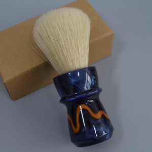 Blue Ceramic Handle Shaving <b>Brush</b> Set With Orange <b>Wave</b> Design Three Piece EmberTwist shaving <b>brush</b> Used beauty care <b>brush</b> - Product Image 3