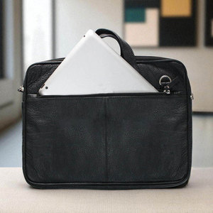 Professional Simple Customizable <b>Leather</b> Laptop <b>Backpack</b> Unisex Zipper Adjustable Shoulder Strap Air Cushion Belt <b>Large</b> Capacity - Product Image 6