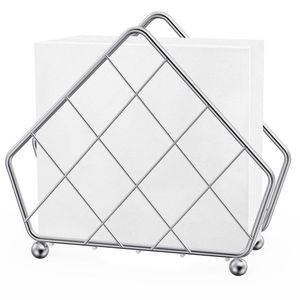 ที่ใส่กระดาษเช็ดปากโลหะทรงคลื่นทันสมัย คุณภาพสูง โครงลวดสามเหลี่ยมโลหะ ดีไซน์ไม่ซ้ำใคร สำหรับกระดาษทิชชู่แบบใช้แล้วทิ้ง ภาชนะใส่อาหารบนโต๊ะอาหาร - Product Image 5