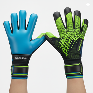 High <b>Grip</b> Leather Football Goalkeeper Gloves-Customizable Non-Slip Design for Professional Use - Product Image 3