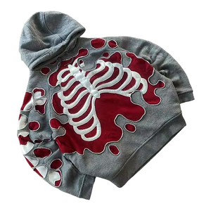 Nueva Sudadera con Capucha de Invierno con Estampado Digital de Esqueleto Gótico, de Alta Calidad y Corte Regular para Venta al Por Mayor - Product Image 3