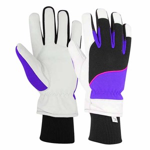 Gants mécaniques en cuir de vachette grainé de haute qualité, doublure polaire, protection des mains, résistants à la chaleur, antidérapants, respirants, pour l'extérieur - Product Image 4