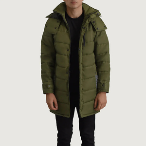 Parka con Capucha Verde Moore Personalizada al por Mayor para Hombre y Mujer, Chaqueta de Nailon para Ambos Géneros - Product Image 5