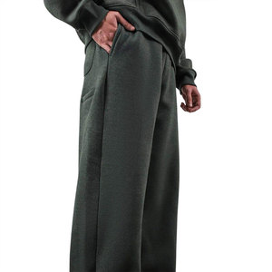 Adult Men's Heavyweight Baggy Straight Sweatpants <b>Polyester</b> Cotton <b>Joggers</b> Drawstring Closure Custom OEM Service Casual <b>Joggers</b> - Product Image 1