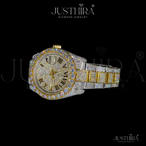 Reloj RLX Totalmente Cubierto de Diamantes Moissanite, Joyería Hiphop, Material de Plata 925, para Regalo de Compromiso, Boda o Aniversario - Product Image 4