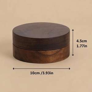 Cendrier en bois avec couvercle, cendrier pour salon, bureau, accessoire pour fumeurs d'intérieur - Product Image 5