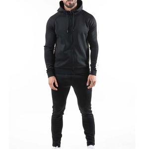 Men's Black Gray Custom Logo Breathable Casual Plus Size Tops XL Winter Hot Selling Full Zipper Track Suits Sets Style - Product Image 5