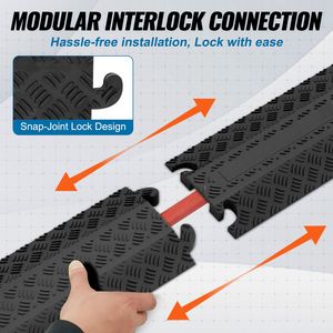 Rampe di Protezione per Cavi Durevoli (Confezione da 2) - Supportano fino a 900 kg per Asse per Uso Interno ed Esterno - Accessorio per la Gestione dei Cavi - Product Image 6