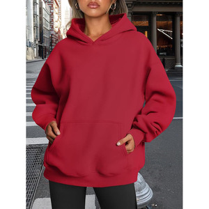 Sudadera con Capucha de Punto de Invierno de Alta Calidad para Mujer, Transpirable, de Secado Rápido, Hombros Caídos, Corte Ajustado, 100% Algodón, Logotipo Frontal - Product Image 6