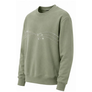 Custom Men's Winter Jumper Sweatshirt <b>Thick</b> <b>Fleece</b> Heavyweight Cotton Pullover Lined Crew Neck Soft Warm Loose Fit OEM - Product Image 4