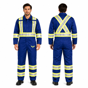 ชุดคลุมทำงานแบบสะท้อนแสง Hi Vis รุ่นปี 2026 ชุดคลุมนิรภัย FR สำหรับงานอุตสาหกรรม ช่างเครื่อง ชุดบอดี้สูทสำหรับผู้ชายและผู้หญิง - Product Image 2