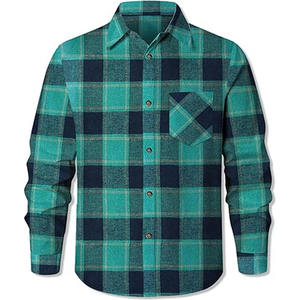 Chemise pour homme en flanelle légère, style tendance, vente chaude, 100% coton brossé, respirante, qualité supérieure, sur mesure, hiver, ODM - Product Image 1