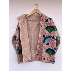 Hot Selling Handmade Knitted Eco-Friendly Cotton Reversible Embroidered Suzani Jacket <b>Duster</b> Outerwear Gift for Her Festive - Product Image 2