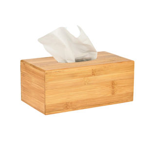 Boîte à mouchoirs carrée en bois rustique personnalisée en gros, couvercle vintage bicolore, distributeur de mouchoirs en bois pour salle de bain d'hôtel - Product Image 6