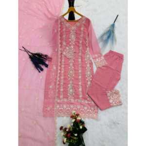 Robes décontractées de créateur, magnifique ensemble haut et bas Plazzo pour les fêtes - Product Image 6