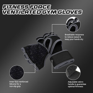 Customizable <b>Half</b>-finger Unisex Weightlifting Gloves polyester Anti <b>Slip</b> Strong Grip Wrist Protection Quick Dry Gym Gloves - Product Image 6