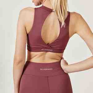 Ensemble de yoga 3 pièces pour femmes, fabriqué en usine, respirant, extensible, taille haute élastique, 100% coton, idéal pour le sport et la gym - Product Image 4