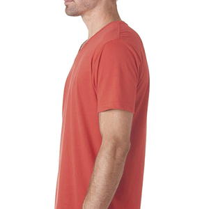 เสื้อยืดคอวีผ้าคอตตอนถักคุณภาพสูง 100% สำหรับฤดูร้อน ผู้ชาย สีพื้น เรียบง่าย เป็นมิตรกับสิ่งแวดล้อม ระบายอากาศได้ดี ทรงโอเวอร์ไซส์ - Product Image 5