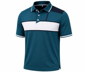 Polo de Manga Corta para Hombre, Diseño a Rayas, Color Block, Tejido de Secado Rápido, Verde, Blanco y Negro - Product Image 5