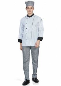 เสื้อเชฟโรงแรมเวสบูชา ผ้าฝ้ายทอ แขนยาว ยูนิเซ็กซ์ ชุดทำงานในครัวมืออาชีพ ชุดยูนิฟอร์มร้านอาหารและบาร์ - Product Image 2