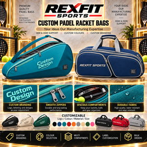 Sac de raquette de padel personnalisé avec bandoulière réglable, double fermeture éclair, rangement sportif pour l'entraînement, sacs pour clubs et équipes, personnalisation OEM - Product Image 5